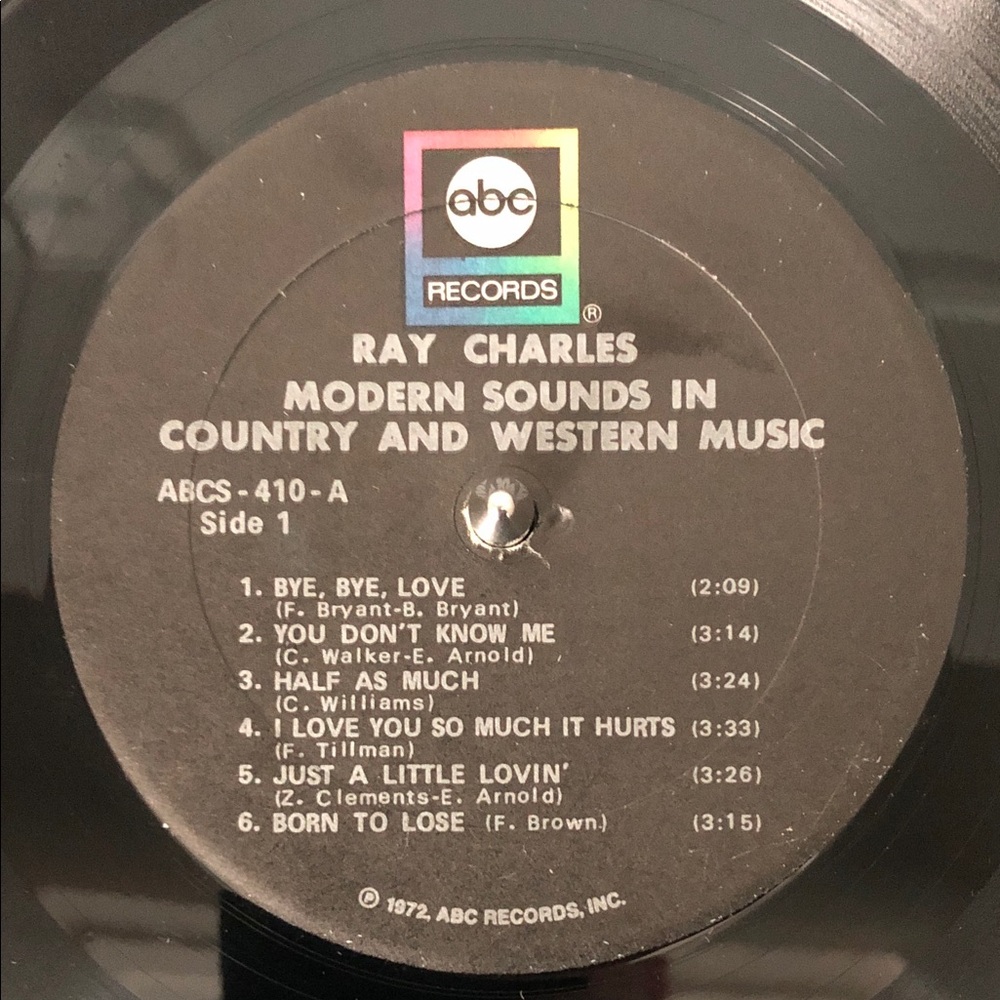 Ray Charles Vinyl Album ‘Modern Sounds in Country and Western Music’ 1972